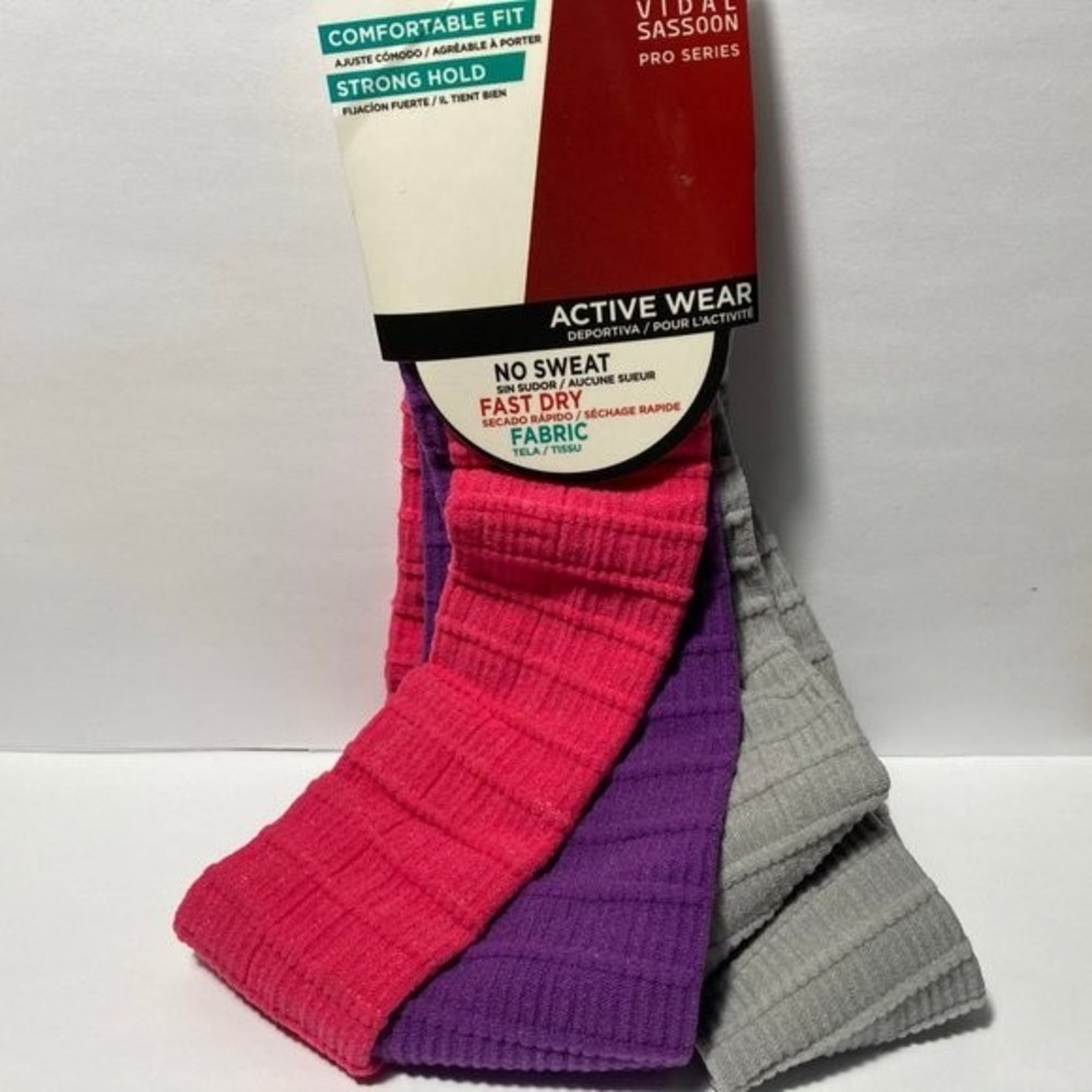 Vidal Sassoon Active Wear Headband Pink Purple
